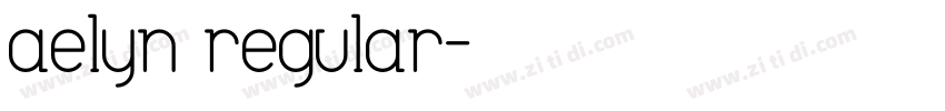 aelyn regular字体转换